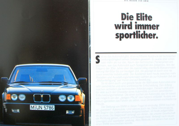 BMW 730 i - 735 iL Modellprogramm 1986 Automobilprospekt (10224)